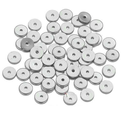 50 Stück Edelstahl-Abstandshalterperlen in Schneeflocken-Blumenform, vergoldet, lose Perlenkappe für DIY-Handarbeiten, Schmuckherstellung, Armband, rund, s6 von TBSKUY