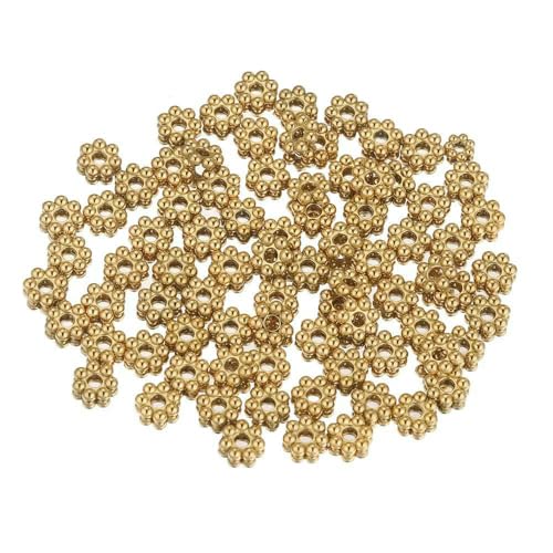 50 Stück Edelstahl-Abstandshalterperlen in Schneeflocken-Blumenform, vergoldet, lose Perlenkappe für DIY-Handarbeiten, Schmuckherstellung, Armband-G3..0 mm 50 Stück Edelstahl-Abstandshalterperlen in Schneeflocken-Blumenform, vergoldet, lose Perlenkappe für DIY-Handarbeiten, Schmuckherstellung, Armband-G3..0 mm von TBSKUY