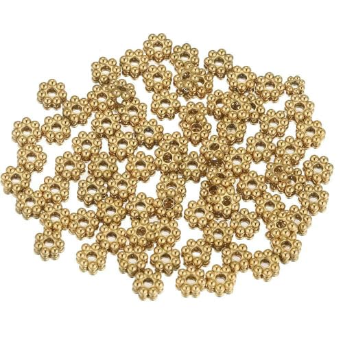 50 Stück Edelstahl-Abstandshalterperlen in Schneeflocken-Blumenform, vergoldet, lose Perlenkappe für DIY-Handarbeiten, Schmuckherstellung, Armband-G4,0 mm 50 Stück Edelstahl-Abstandshalterperlen in Schneeflocken-Blumenform, vergoldet, lose Perlenkappe für DIY-Handarbeiten, Schmuckherstellung, Armband-G4,0 mm von TBSKUY