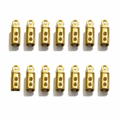 50 Stück Edelstahl plattiert 18 Karat Gold Crimp End Perlen Kappen Lederband Clip Spitze Falte Crimp Perlen Armband DIY Verbinder-Gold 2mm 50 Stück Edelstahl plattiert 18 Karat Gold Crimp End Perlen Kappen Lederband Clip Spitze Falte Crimp Perlen Armband DIY Verbinder-Gold 2mm von TBSKUY