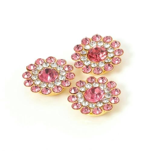 50 Stück Kristall-Klauen-Strasssteine, flache Rückseite, Näh-Cabochons, Lünettenperlen für die Schmuckherstellung, DIY-Handarbeiten, Schleifen, Rosa von TBSKUY