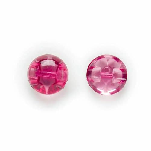 50 Stück Schaftfarbe optional/Mix Pilz gewölbte runde Acryl-Stoffknöpfe zum Nähen zu Hause Scrapbooking Dekor Kleidung 12 mm-Fuchsia von TBSKUY