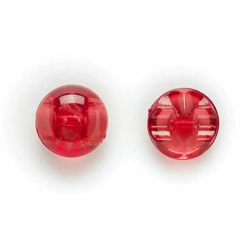 50 Stück Schaftfarbe optional/Mix Pilz gewölbte runde Acryl-Stoffknöpfe zum Nähen zu Hause Scrapbooking Dekor Kleidung 12 mm-Rot von TBSKUY