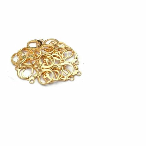 50 Stück hypoallergene Ohrringhaken, Messing, Hebelverschluss, runder Ohrhaken, Ohrdraht mit offener Schlaufe für Ohrringdesign, Schmuckherstellung, Gold 50 Stück hypoallergene Ohrringhaken, Messing, Hebelverschluss, runder Ohrhaken, Ohrdraht mit offener Schlaufe für Ohrringdesign, Schmuckherstellung, Gold von TBSKUY