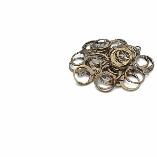 50 Stück hypoallergene Ohrringhaken, Messing-Ohrringhaken mit Hebelverschluss, runder Ohrhaken mit offener Schlaufe für Ohrringdesign, Schmuckherstellung, Bronze 50 Stück hypoallergene Ohrringhaken, Messing-Ohrringhaken mit Hebelverschluss, runder Ohrhaken mit offener Schlaufe für Ohrringdesign, Schmuckherstellung, Bronze von TBSKUY