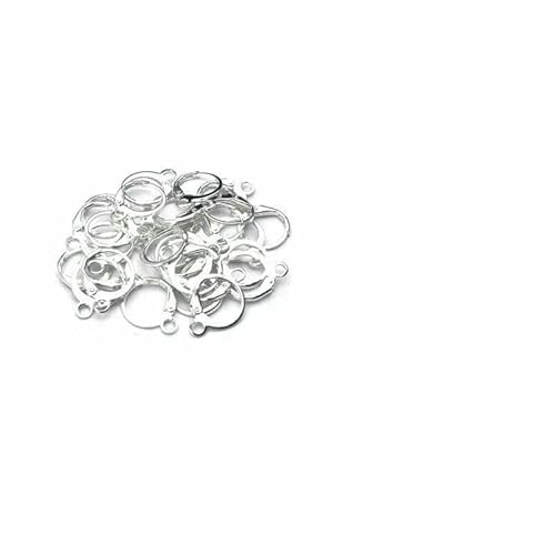 50 Stück hypoallergene Ohrringhaken, Messing-Ohrringhaken mit Hebelverschluss, runder Ohrhaken mit offener Schlaufe für Ohrringdesign, Schmuckherstellung, Silber 50 Stück hypoallergene Ohrringhaken, Messing-Ohrringhaken mit Hebelverschluss, runder Ohrhaken mit offener Schlaufe für Ohrringdesign, Schmuckherstellung, Silber von TBSKUY
