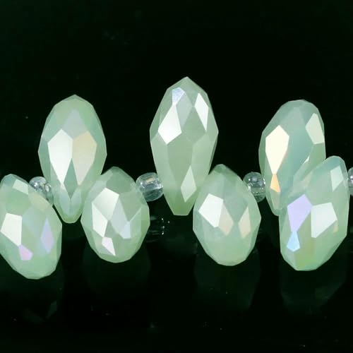 50 Stück österreichische tropfenförmige facettierte Kristallperlen, AB-Farbe, Briolette-Glasperlen zur Schmuckherstellung, Halsketten, Armbänder, Bastelbedarf, HKSD001-22-8 x 13,0 50 Stück österreichische tropfenförmige facettierte Kristallperlen, AB-Farbe, Briolette-Glasperlen zur Schmuckherstellung, Halsketten, Armbänder, Bastelbedarf, HKSD001-22-8 x 13,0 von TBSKUY