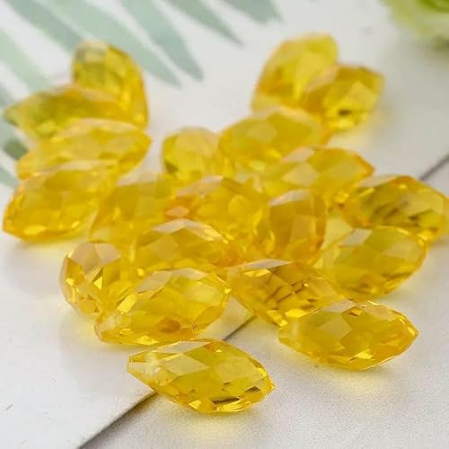 50 Stück österreichische tropfenförmige facettierte Kristallperlen, AB-Farbe, Briolette-Glasperlen zur Schmuckherstellung, Halsketten, Armbänder, Bastelbedarf, HKSD001-27-8 x 13,0 von TBSKUY