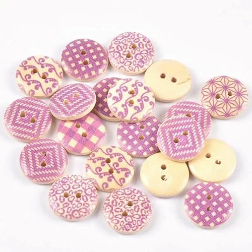 50 Stück runde Holzknöpfe mit 2 Löchern in verschiedenen Farben zum Nähen von Kleidung, Accessoires, Basteln, Scrapbooking, DIY, Kinderbekleidung, 18 mm-4 50 Stück runde Holzknöpfe mit 2 Löchern in verschiedenen Farben zum Nähen von Kleidung, Accessoires, Basteln, Scrapbooking, DIY, Kinderbekleidung, 18 mm-4 von TBSKUY