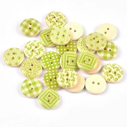 50 Teile/los Holz Multicolor Knöpfe Handgemachte Scrapbooking Handwerk DIY Nähen Bekleidung Zubehör MT2687-1 von TBSKUY