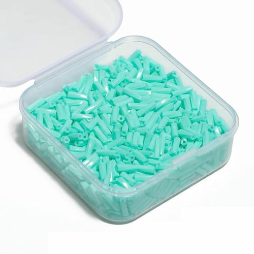 500 Stück 6 mm bunte Glasperlen, Spirale, Röhrenform, tschechische Rocailles-Perlen für DIY-Armbänder, Schmuckherstellung, Zubehör – Farbe 12 – 1 Box von TBSKUY