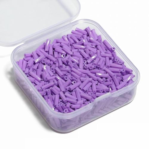 500 Stück 6 mm bunte Glasperlen, Spirale, Röhrenform, tschechische Rocailles-Perlen für DIY-Armbänder, Schmuckherstellung, Zubehör – Farbe 13 – 1 Box von TBSKUY