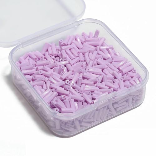 500 Stück 6 mm bunte Glasperlen, Spirale, Röhrenform, tschechische Rocailles-Perlen für DIY-Armbänder, Schmuckherstellung, Zubehör – Farbe 14 – 1 Box von TBSKUY