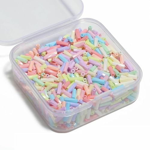 500 Stück 6 mm bunte Glasperlen, Spirale, Röhrenform, tschechische Rocailles-Perlen für DIY-Armbänder, Schmuckherstellung, Zubehör – Farbe 15 – 1 Box 500 Stück 6 mm bunte Glasperlen, Spirale, Röhrenform, tschechische Rocailles-Perlen für DIY-Armbänder, Schmuckherstellung, Zubehör – Farbe 15 – 1 Box von TBSKUY