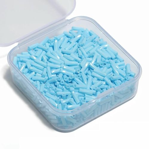 500 Stück 6 mm bunte Glasperlen, Spirale, Röhrenform, tschechische Rocailles-Perlen für DIY-Armbänder, Schmuckherstellung, Zubehör – Farbe 6 – 1 Box von TBSKUY