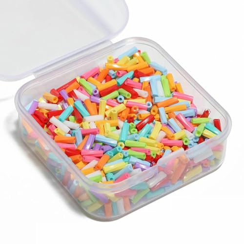 500 Stück 6 mm bunte Glasperlen, Spirale, Röhrenform, tschechische Rocailles-Perlen für DIY-Armbänder, Schmuckherstellung, Zubehör – Farbe: 16 – 1 Box von TBSKUY