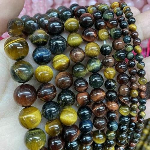 5A Qualität Naturstein Blaue Tigerauge Perlen Runde lose Perlen 6 8 10 12 mm für Schmuckherstellung DIY Bettelarmband 15" - Drei Farben - 8 mm 45 bis 48 Stück 5A Qualität Naturstein Blaue Tigerauge Perlen Runde lose Perlen 6 8 10 12 mm für Schmuckherstellung DIY Bettelarmband 15" - Drei Farben - 8 mm 45 bis 48 Stück von TBSKUY