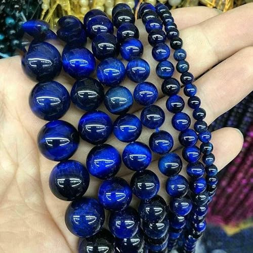 5A Qualität Naturstein Blaue Tigerauge Perlen Runde lose Perlen 6 8 10 12 mm für Schmuckherstellung DIY Bettelarmband 15" -Lapis Tigerauge-10 mm 36 bis 38 Stück 5A Qualität Naturstein Blaue Tigerauge Perlen Runde lose Perlen 6 8 10 12 mm für Schmuckherstellung DIY Bettelarmband 15" -Lapis Tigerauge-10 mm 36 bis 38 Stück von TBSKUY