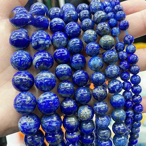 5A Qualität Naturstein Blaue Tigerauge Perlen Runde lose Perlen 6 8 10 12 mm für Schmuckherstellung DIY Bettelarmband 15" -Lapislazuli-10mm 36 bis 38 Stück 5A Qualität Naturstein Blaue Tigerauge Perlen Runde lose Perlen 6 8 10 12 mm für Schmuckherstellung DIY Bettelarmband 15" -Lapislazuli-10mm 36 bis 38 Stück von TBSKUY