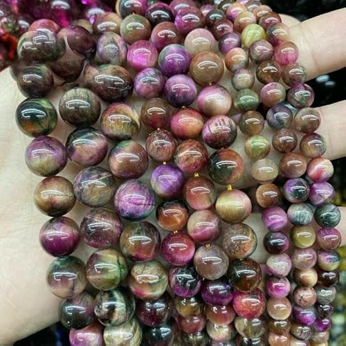 5A Qualität Naturstein Blaue Tigerauge Perlen Runde lose Perlen 6 8 10 12 mm für Schmuckherstellung DIY Bettelarmband 15" - Rosa Tigerauge - 8 mm 45 bis 48 Stück 5A Qualität Naturstein Blaue Tigerauge Perlen Runde lose Perlen 6 8 10 12 mm für Schmuckherstellung DIY Bettelarmband 15" - Rosa Tigerauge - 8 mm 45 bis 48 Stück von TBSKUY