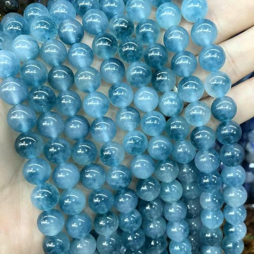 6 8 10 12 14,0 mm Naturstein Seeblau Chalcedon Jade Spacer Runde Perlen für Schmuckherstellung DIY Armband Halskette Zubehör-14,0 mm 27 Stück Perlen 6 8 10 12 14,0 mm Naturstein Seeblau Chalcedon Jade Spacer Runde Perlen für Schmuckherstellung DIY Armband Halskette Zubehör-14,0 mm 27 Stück Perlen von TBSKUY