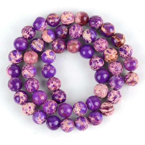 6 8 10 mm Natursteinperlen, bunte Meeresablagerungen, Jaspis, Türkis, runde Perlen zur Schmuckherstellung, DIY-Armbänder, Zubehör – Lila Meeresablagerungen – 10 mm 6 8 10 mm Natursteinperlen, bunte Meeresablagerungen, Jaspis, Türkis, runde Perlen zur Schmuckherstellung, DIY-Armbänder, Zubehör – Lila Meeresablagerungen – 10 mm von TBSKUY