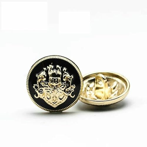 6 Stück 10–28 mm goldene Metallknöpfe, Kleidungsstück, Mantel, Nähzubehör, Knöpfe für Kleidung, Basteln, schwarzer Punkt, Ölknopf, Punkt, Ölknopf, 8–20 mm 6 Stück 10–28 mm goldene Metallknöpfe, Kleidungsstück, Mantel, Nähzubehör, Knöpfe für Kleidung, Basteln, schwarzer Punkt, Ölknopf, Punkt, Ölknopf, 8–20 mm von TBSKUY