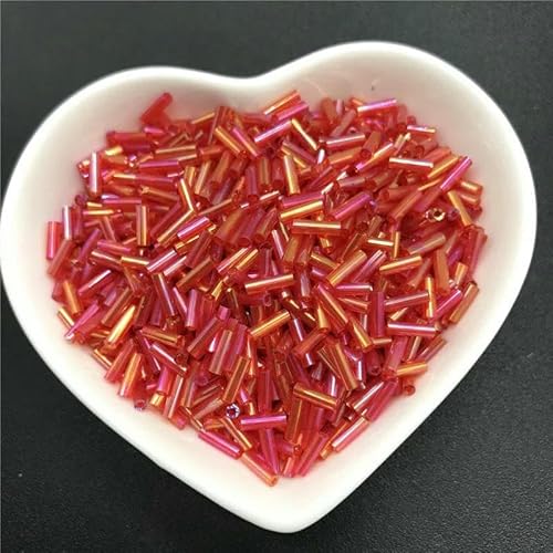 6 x 2 mm, 400 Stück, tschechische zylindrische Glasröhren-Stiftperlen, Rocailles-Perlen für Armband-Halskette, DIY-Schmuckherstellung, 12 von TBSKUY