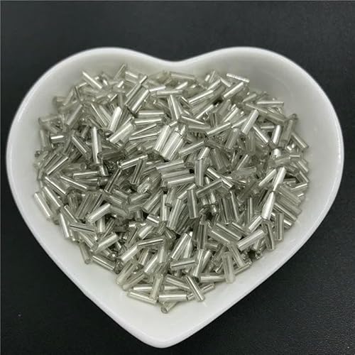6 x 2 mm, 400 Stück, tschechische zylindrische Glasröhren-Stiftperlen, Rocailles-Perlen für Armband-Halskette, DIY-Schmuckherstellung, 17 von TBSKUY