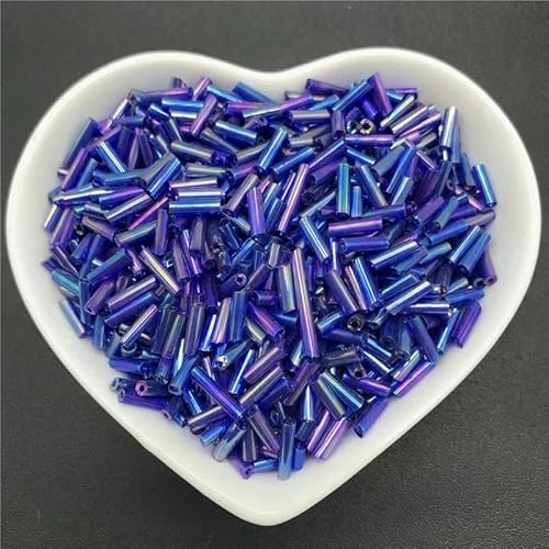 6 x 2 mm, 400 Stück, tschechische zylindrische Glasröhren-Stiftperlen, Rocailles-Perlen für Armband-Halskette, DIY-Schmuckherstellung, 27 von TBSKUY