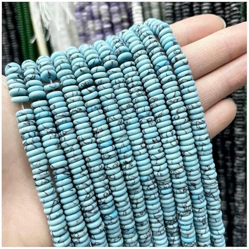 6 x 2 mm, flach, rund, Naturstein, Amethyst, Labradorit, Achat, Rondelle, Scheibe, lose Perlen für die Schmuckherstellung, DIY-Armband, Türkis, 1, 2 x 6 mm, 175 Stück 6 x 2 mm, flach, rund, Naturstein, Amethyst, Labradorit, Achat, Rondelle, Scheibe, lose Perlen für die Schmuckherstellung, DIY-Armband, Türkis, 1, 2 x 6 mm, 175 Stück von TBSKUY
