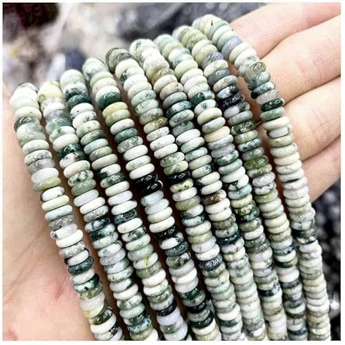 6 x 2 mm, flach, rund, Naturstein, Amethyst, Labradorit, Achat, Rondelle, Scheibe, lose Perlen zur Schmuckherstellung, DIY-Armband, Baumachat, 2 x 6 mm, 175 Stück 6 x 2 mm, flach, rund, Naturstein, Amethyst, Labradorit, Achat, Rondelle, Scheibe, lose Perlen zur Schmuckherstellung, DIY-Armband, Baumachat, 2 x 6 mm, 175 Stück von TBSKUY