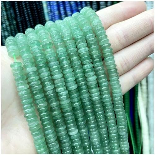 6 x 2 mm, flach, rund, Naturstein, Amethyst, Labradorit, Achat, Rondelle, Scheibe, lose Perlen zur Schmuckherstellung, DIY-Armband, grüner Aventurin, 2 x 6 mm, 175 Stück 6 x 2 mm, flach, rund, Naturstein, Amethyst, Labradorit, Achat, Rondelle, Scheibe, lose Perlen zur Schmuckherstellung, DIY-Armband, grüner Aventurin, 2 x 6 mm, 175 Stück von TBSKUY