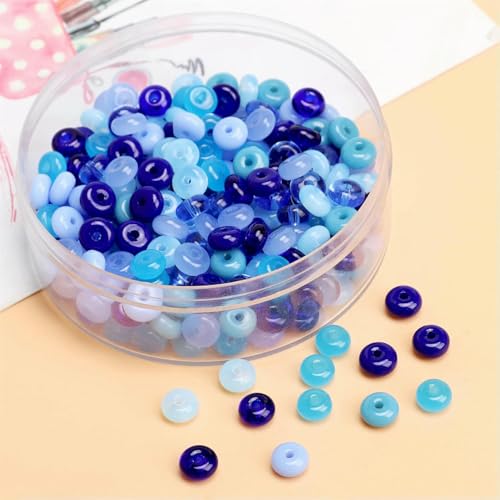 6 x 3,0 mm, 60 Stück, Premium-Glasperlen, Charm-Abstandshalter, Radscheibenperlen – einzigartiges Design für Armbandanhänger, DIY-Schmuckstücke – MX2, ca. 120 Stück – 6 mm 6 x 3,0 mm, 60 Stück, Premium-Glasperlen, Charm-Abstandshalter, Radscheibenperlen – einzigartiges Design für Armbandanhänger, DIY-Schmuckstücke – MX2, ca. 120 Stück – 6 mm von TBSKUY