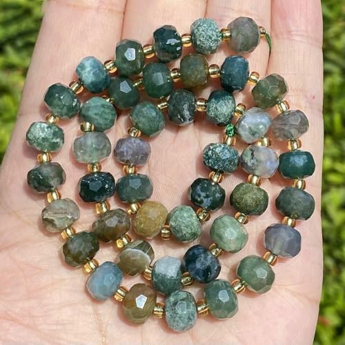 6 x 8 mm Natursteinperlen, facettierte Rondelle, Achat, Rosenquarz, lose Perlen zur Schmuckherstellung, Perlenarbeiten, DIY-Armband, Halskette, Indien-Achat, 6 x 8 mm, ca. 45 Stück 6 x 8 mm Natursteinperlen, facettierte Rondelle, Achat, Rosenquarz, lose Perlen zur Schmuckherstellung, Perlenarbeiten, DIY-Armband, Halskette, Indien-Achat, 6 x 8 mm, ca. 45 Stück von TBSKUY