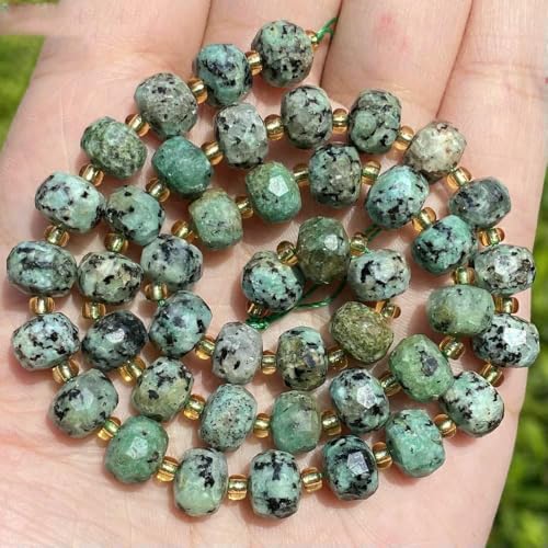 6 x 8 mm Natursteinperlen, facettierte Rondelle, Achat, Rosenquarz, lose Perlen zur Schmuckherstellung, Perlenarbeiten, DIY-Armband, Halskette – Afrikanisches Türkis – 6 x 8 mm, ca. 45 Stück 6 x 8 mm Natursteinperlen, facettierte Rondelle, Achat, Rosenquarz, lose Perlen zur Schmuckherstellung, Perlenarbeiten, DIY-Armband, Halskette – Afrikanisches Türkis – 6 x 8 mm, ca. 45 Stück von TBSKUY