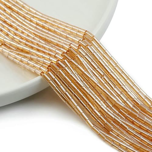 70 Stück 2,5 x 5 mm Glasröhrenperlen AB-Farbe Kristall zylindrische Perlen für DIY-Armband-Halsketten Schmuckherstellung handgefertigtes Zubehör-Typ 4-70 Stück von TBSKUY
