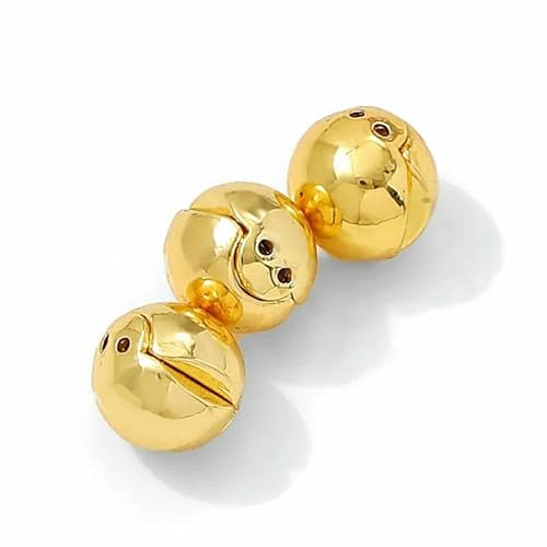 7mm 18K vergoldete Magnetverschlüsse für Schmuck,Magnetverschlüsse,Trendy Armbänder/Halsketten Verbinder Verschluss Zubehör-18K vergoldet-4 Stück von TBSKUY
