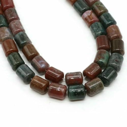 8 x 10 mm Zylinderform Natursteinperlen Tigerauge Achat Lose Abstandsperlen für Schmuckherstellung DIY Armband Halskette Zubehör-Indien Achat-37 Stück 8 x 10 mm Zylinderform Natursteinperlen Tigerauge Achat Lose Abstandsperlen für Schmuckherstellung DIY Armband Halskette Zubehör-Indien Achat-37 Stück von TBSKUY