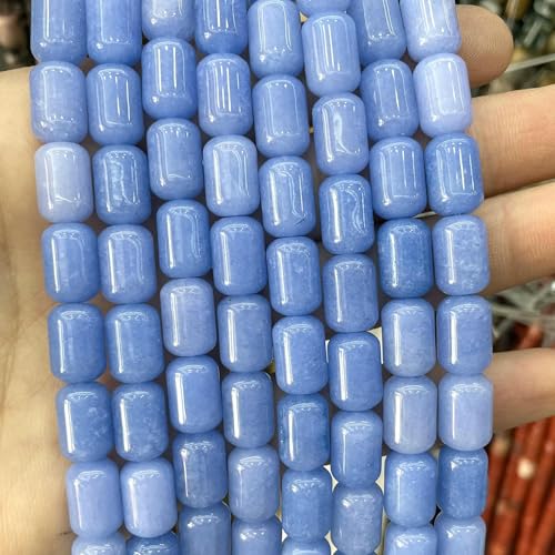 8 x 12 mm Naturstein, Zylinderform, Türkis, Achate, Quarz, Jade, lose Abstandsperlen zur Schmuckherstellung, DIY-Halskettenzubehör, Blaue Jade, 8 x 12 mm, 16 Perlen 8 x 12 mm Naturstein, Zylinderform, Türkis, Achate, Quarz, Jade, lose Abstandsperlen zur Schmuckherstellung, DIY-Halskettenzubehör, Blaue Jade, 8 x 12 mm, 16 Perlen von TBSKUY