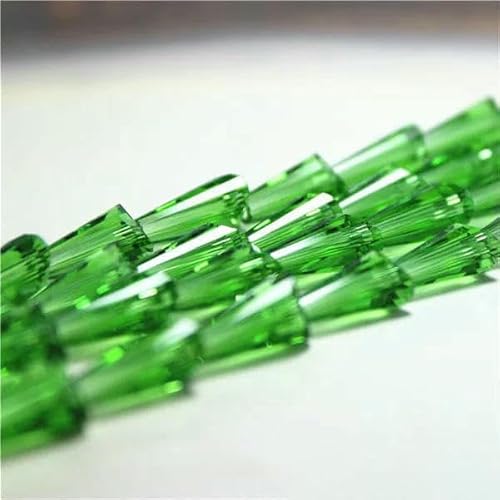 95 Stück/Los Kristallperlen für Handarbeiten, 3 x 6 mm, Glasröhren-Abstandshalterperlen, europäisches Design, Turm-Quarz-Lampwork-Perlen – Grasgrün – 3 x 6 mm, 95 Stück 95 Stück/Los Kristallperlen für Handarbeiten, 3 x 6 mm, Glasröhren-Abstandshalterperlen, europäisches Design, Turm-Quarz-Lampwork-Perlen – Grasgrün – 3 x 6 mm, 95 Stück von TBSKUY