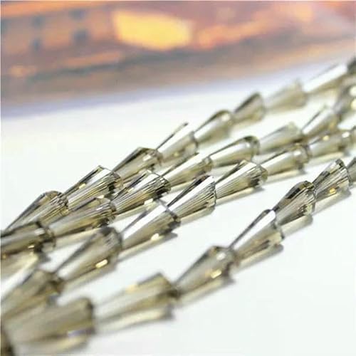 95 Stück/Los Kristallperlen für Handarbeiten, 3 x 6 mm, Glasröhren-Abstandshalterperlen, europäisches Design, Turm-Quarz-Lampwork-Perlen – Grau – 3 x 6 mm, 95 Stück 95 Stück/Los Kristallperlen für Handarbeiten, 3 x 6 mm, Glasröhren-Abstandshalterperlen, europäisches Design, Turm-Quarz-Lampwork-Perlen – Grau – 3 x 6 mm, 95 Stück von TBSKUY