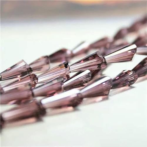 95 Stück/Los Kristallperlen für Handarbeiten, 3 x 6 mm, Glasröhren-Abstandshalterperlen, europäisches Design, Turm-Quarz-Lampwork-Perlen – Hellviolett – 3 x 6 mm, 95 Stück 95 Stück/Los Kristallperlen für Handarbeiten, 3 x 6 mm, Glasröhren-Abstandshalterperlen, europäisches Design, Turm-Quarz-Lampwork-Perlen – Hellviolett – 3 x 6 mm, 95 Stück von TBSKUY