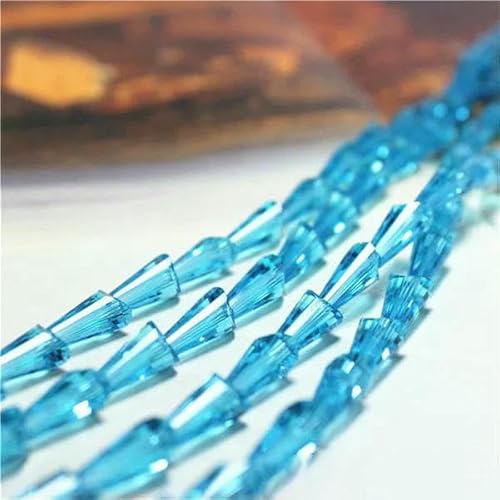 95 Stück/Los Kristallperlen für Handarbeiten, 3 x 6 mm, Glasröhren-Abstandshalterperlen, europäisches Design, Turm-Quarz-Lampwork-Perlen – Himmelblau – 3 x 6 mm, 95 Stück 95 Stück/Los Kristallperlen für Handarbeiten, 3 x 6 mm, Glasröhren-Abstandshalterperlen, europäisches Design, Turm-Quarz-Lampwork-Perlen – Himmelblau – 3 x 6 mm, 95 Stück von TBSKUY