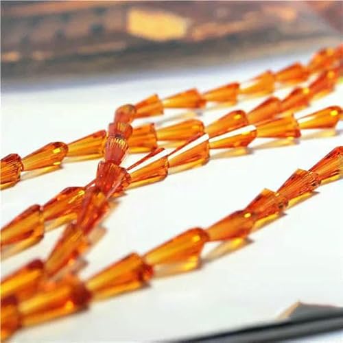 95 Stück/Los Kristallperlen für Handarbeiten, 3 x 6 mm, Glasröhren-Abstandshalterperlen, europäisches Design, Turm-Quarz-Lampwork-Perlen – Orange – 3 x 6 mm, 95 Stück 95 Stück/Los Kristallperlen für Handarbeiten, 3 x 6 mm, Glasröhren-Abstandshalterperlen, europäisches Design, Turm-Quarz-Lampwork-Perlen – Orange – 3 x 6 mm, 95 Stück von TBSKUY