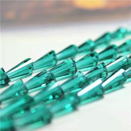 95 Stück/Los Kristallperlen für Handarbeiten, 3 x 6 mm, Glasröhren-Abstandshalterperlen, europäisches Design, Turm-Quarz-Lampwork-Perlen – Pfauengrün – 3 x 6 mm, 95 Stück 95 Stück/Los Kristallperlen für Handarbeiten, 3 x 6 mm, Glasröhren-Abstandshalterperlen, europäisches Design, Turm-Quarz-Lampwork-Perlen – Pfauengrün – 3 x 6 mm, 95 Stück von TBSKUY