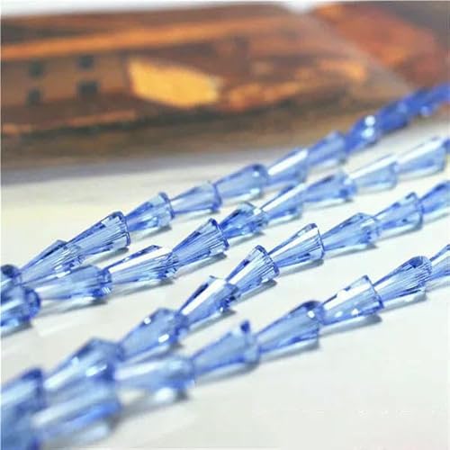 95 Stück/Los Kristallperlen für Handarbeiten, 3 x 6 mm, Glasröhren-Abstandshalterperlen, europäisches Design, Turm-Quarz-Lampwork-Perlen – hellblau – 3 x 6 mm, 95 Stück 95 Stück/Los Kristallperlen für Handarbeiten, 3 x 6 mm, Glasröhren-Abstandshalterperlen, europäisches Design, Turm-Quarz-Lampwork-Perlen – hellblau – 3 x 6 mm, 95 Stück von TBSKUY
