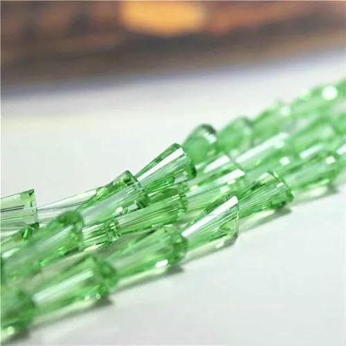 95 Stück/Los Kristallperlen für Handarbeiten, 3 x 6 mm, Glasröhren-Abstandshalterperlen, europäisches Design, Turm-Quarz-Lampwork-Perlen – hellgrün – 3 x 6 mm, 95 Stück 95 Stück/Los Kristallperlen für Handarbeiten, 3 x 6 mm, Glasröhren-Abstandshalterperlen, europäisches Design, Turm-Quarz-Lampwork-Perlen – hellgrün – 3 x 6 mm, 95 Stück von TBSKUY