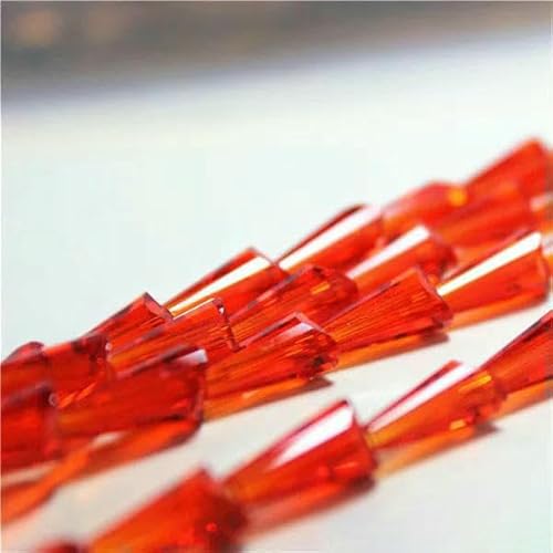 95 Stück/Los Kristallperlen für Handarbeiten, 3 x 6 mm, Glasröhren-Abstandshalterperlen, europäisches Design, Turm-Quarz-Lampwork-Perlen – hellrot – 3 x 6 mm, 95 Stück 95 Stück/Los Kristallperlen für Handarbeiten, 3 x 6 mm, Glasröhren-Abstandshalterperlen, europäisches Design, Turm-Quarz-Lampwork-Perlen – hellrot – 3 x 6 mm, 95 Stück von TBSKUY