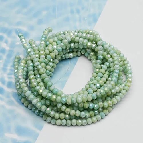 AB-Farbe 4,0 mm Rondell-Kristallglasperlen, facettierte lose Abstandshalter-Glasperlen zur Schmuckherstellung, DIY-Armband-Halskette, 1–4,0 mm, ca. 110 Stück AB-Farbe 4,0 mm Rondell-Kristallglasperlen, facettierte lose Abstandshalter-Glasperlen zur Schmuckherstellung, DIY-Armband-Halskette, 1–4,0 mm, ca. 110 Stück von TBSKUY